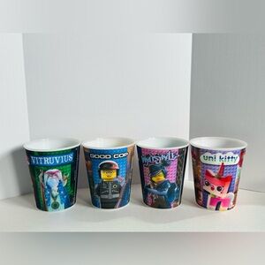 The Lego Movie 2013 McDonald's Holographic Cup lot of 4